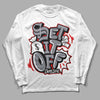 Fire Red 9s DopeSkill Long Sleeve T-Shirt Rare Breed Graphic - White 