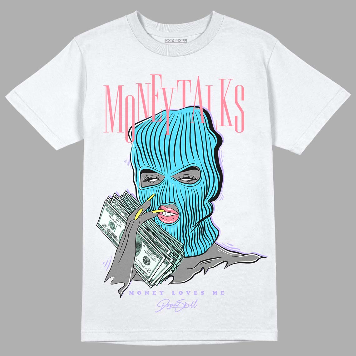 Candy Easter Dunk Low DopeSkill T-Shirt Money Talks Graphic - White 