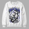 Racer Blue White Dunk Low DopeSkill Sweatshirt Money On My Mind Graphic - White 