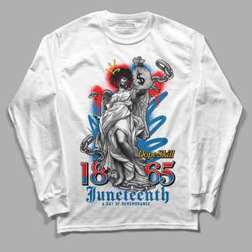 Messy Room 4S DopeSkill Long Sleeve T-Shirt Juneteenth Graphic - White