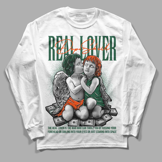 Dunk Low Team Dark Green Orange DopeSkill Long Sleeve T-Shirt Real Lover Graphic - White