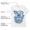 AJ 6 University Blue DopeSkill T-Shirt New Double Bear Graphic