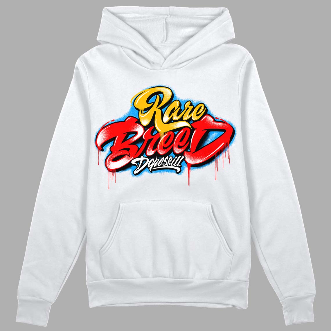 Fruity Pebbles Dunks DopeSkill Hoodie Sweatshirt Rare Breed Type Graphic - White 