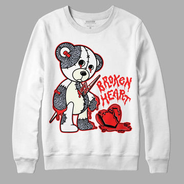 Jordan 3 Retro White Cement Reimagined DopeSkill Sweatshirt Broken Heart Graphic Streetwear - White