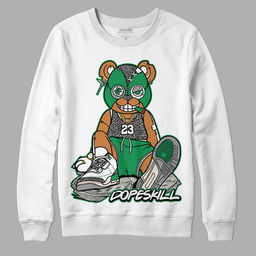 Jordan 3 WMNS “Lucky Green” DopeSkill Sweatshirt Greatest Graphic Streetwear - White