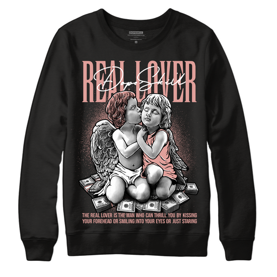 Rose Whisper Dunk Low DopeSkill Sweatshirt Real Lover Graphic - Black