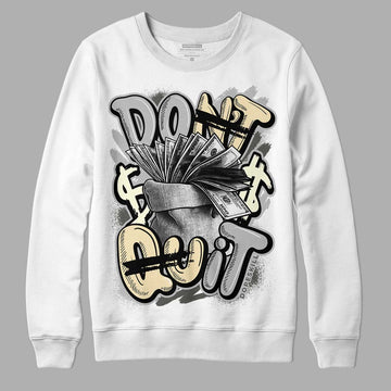 Jordan 4 Retro SE Craft Photon Dust DopeSkill Sweatshirt Don't Quit Graphic Streetwear  - White 