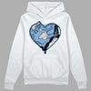 Jordan 5 Retro University Blue DopeSkill Hoodie Sweatshirt Heart Jordan 5 Graphic Streetwear - White 