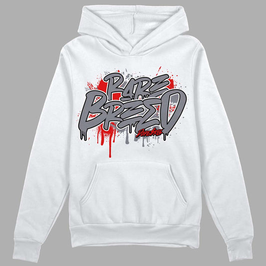 Fire Red 9s DopeSkill Hoodie Sweatshirt Rare Breed Graphic - White 