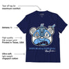 AJ 6 University Blue DopeSkill College Navy T-Shirt Sneaker Bear Head Graphic