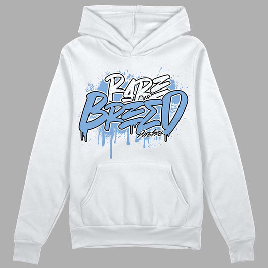 Jordan 5 Retro University Blue DopeSkill Hoodie Sweatshirt Rare Breed Graphic Streetwear - White