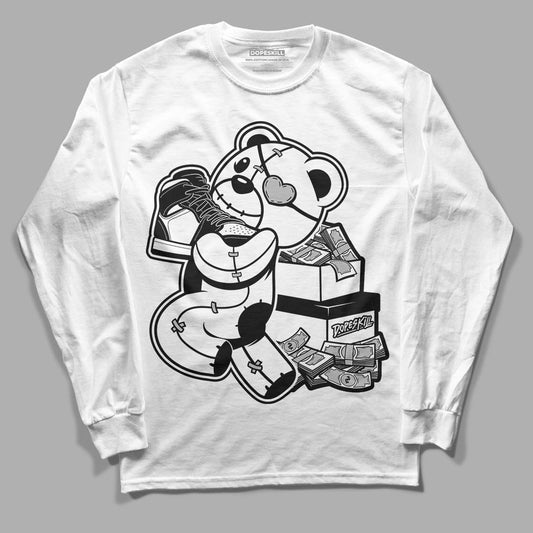 Jordan 1 High 85 Black White DopeSkill Long Sleeve T-Shirt Bear Steals Sneaker Graphic Streetwear  - White 