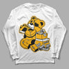 Goldenrod Dunk DopeSkill Long Sleeve T-Shirt Bear Steals Sneaker Graphic - White 