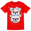 Cherry 11s DopeSkill Varsity Red T-shirt New Double Bear Graphic