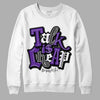 Dark Iris 3s DopeSkill Sweatshirt Talk Is Chip Graphic - White 