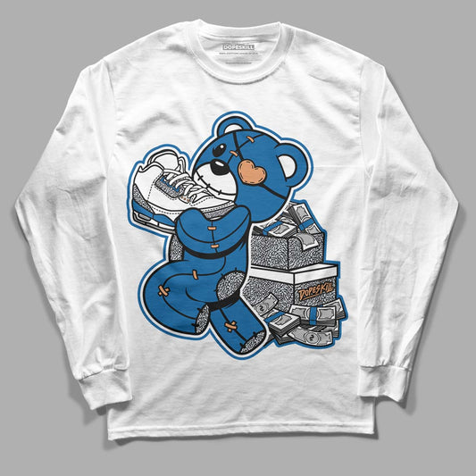 Jordan 3 Retro Wizards DopeSkill Long Sleeve T-Shirt Bear Steals Sneaker Graphic Streetwear - White