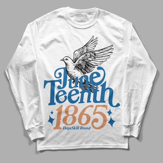 Jordan 3 Retro Wizards DopeSkill Long Sleeve T-Shirt Juneteenth 1865 Graphic Streetwear - White