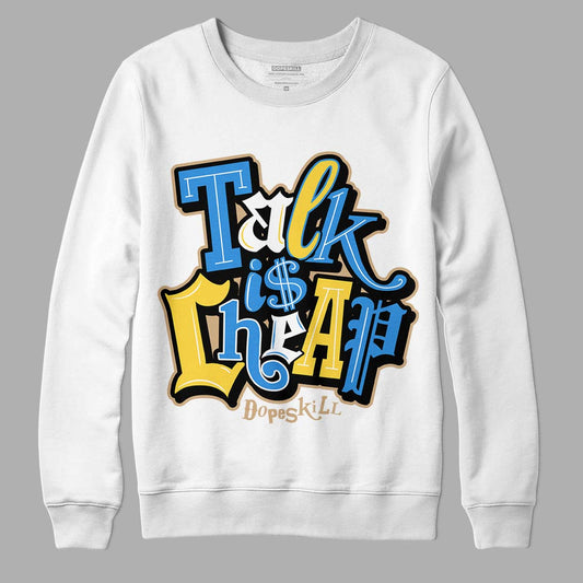 SB Dunk Low Homer DopeSkill Sweatshirt Talk Is Chip Graphic - White 