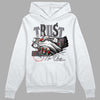 Fire Red 9s DopeSkill Hoodie Sweatshirt Trust No One Graphic - White 