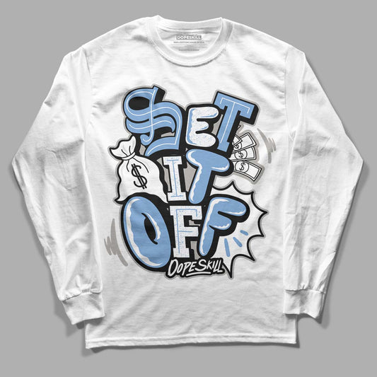 Jordan 5 Retro University Blue DopeSkill Long Sleeve T-Shirt Set It Off Graphic Streetwear - White