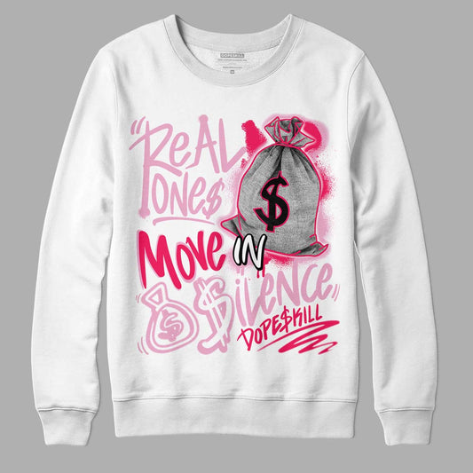 Air Max 90 Valentine's Day DopeSkill Sweatshirt Real Ones Move In Silence Graphic Streetwear - White