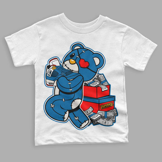 Messy Room 4S DopeSkill Toddler Kids T-shirt Bear Steals Sneaker Graphic - White