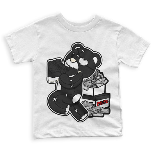 72-10 11s Retro Low DopeSkill Toddler Kids T-shirt Bear Steals Sneaker Graphic - White