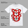 Cherry 11s DopeSkill T-Shirt New Double Bear Graphic