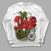 Travis Scott x Jordan 1 Low OG “Olive” DopeSkill Long Sleeve T-Shirt No Days Off Graphic Streetwear - White