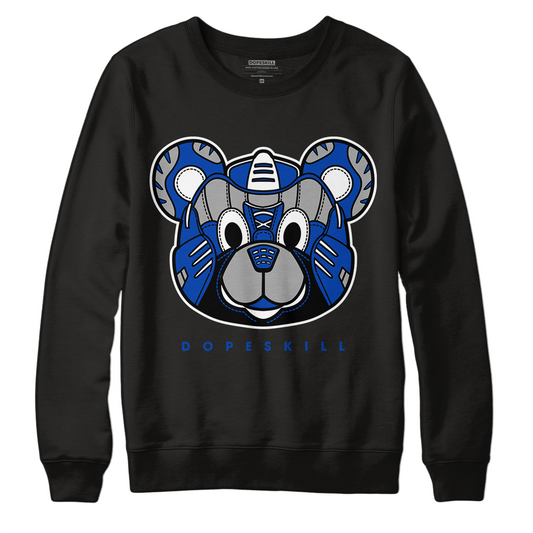 Jordan 5 Racer Blue DopeSkill Sweatshirt SNK Bear Graphic - Black