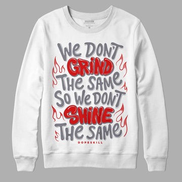 Jordan 9 Retro Fire Red DopeSkill Sweatshirt Grind Shine Graphic Streetwear - White 