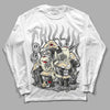 Jordan 4 Retro SE Craft Photon Dust DopeSkill Long Sleeve T-Shirt Chillin  Graphic Streetwear - White 