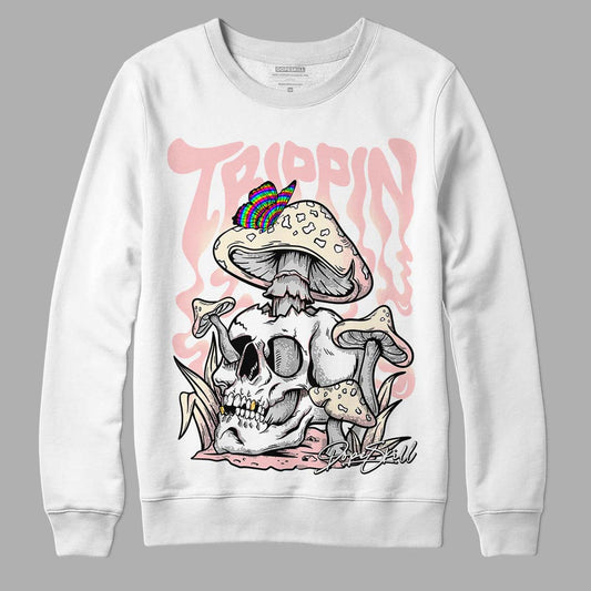 Jordan 1 High OG WMNS Washed Pink DopeSkill Sweatshirt Trippin Graphic Streetwear - White 