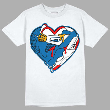 Messy Room 4s DopeSkill T-Shirt Heart Jordan 4 Graphic - White