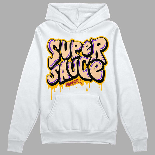 Afrobeats 7s SE DopeSkill Hoodie Sweatshirt Super Sauce Graphic - White