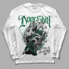 Gorge Green 1s DopeSkill Long Sleeve T-Shirt Money Loves Me Graphic - White 