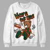 Dunk Low Team Dark Green Orange DopeSkill Sweatshirt Money Is Our Motive Bear Graphic - White