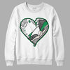 Jordan 3 WMNS “Lucky Green” DopeSkill Sweatshirt Heart Jordan 3 Graphic Streetwear - White