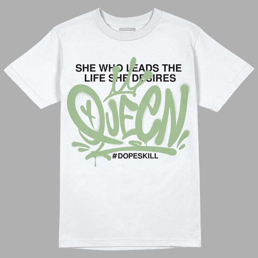 Seafoam 4s DopeSkill T-Shirt Queen Graphic - White