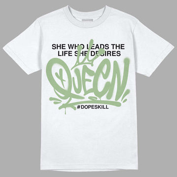 Seafoam 4s DopeSkill T-Shirt Queen Graphic - White