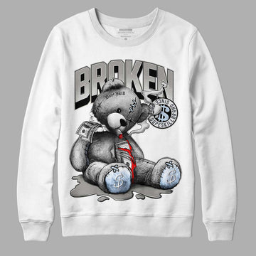 Jordan 6 Retro Cool Grey DopeSkill Sweatshirt Sick Bear Graphic Streetwear - White