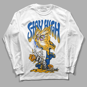 Dunk Blue Jay and University Gold DopeSkill Long Sleeve T-Shirt Stay High Graphic Streetwear - White