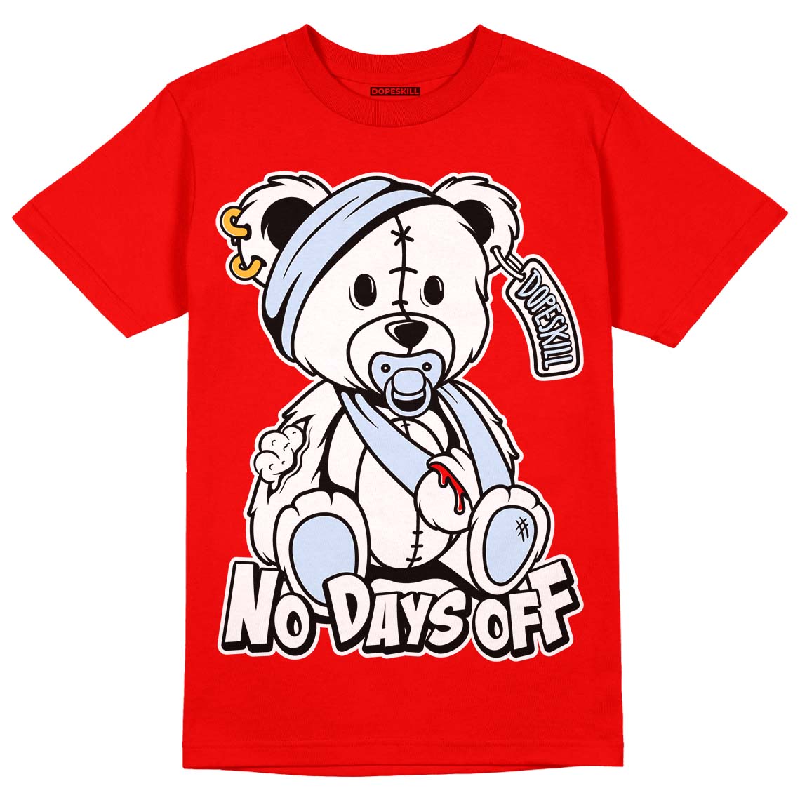 Cherry 11s DopeSkill Varsity Red T-shirt Hurt Bear Graphic