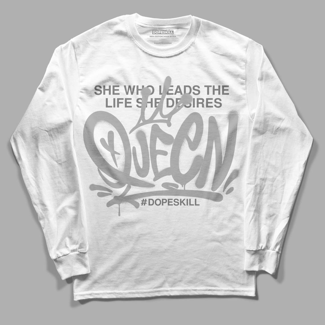 Stealth 12s DopeSkill Long Sleeve T-Shirt Queen Graphic - White 