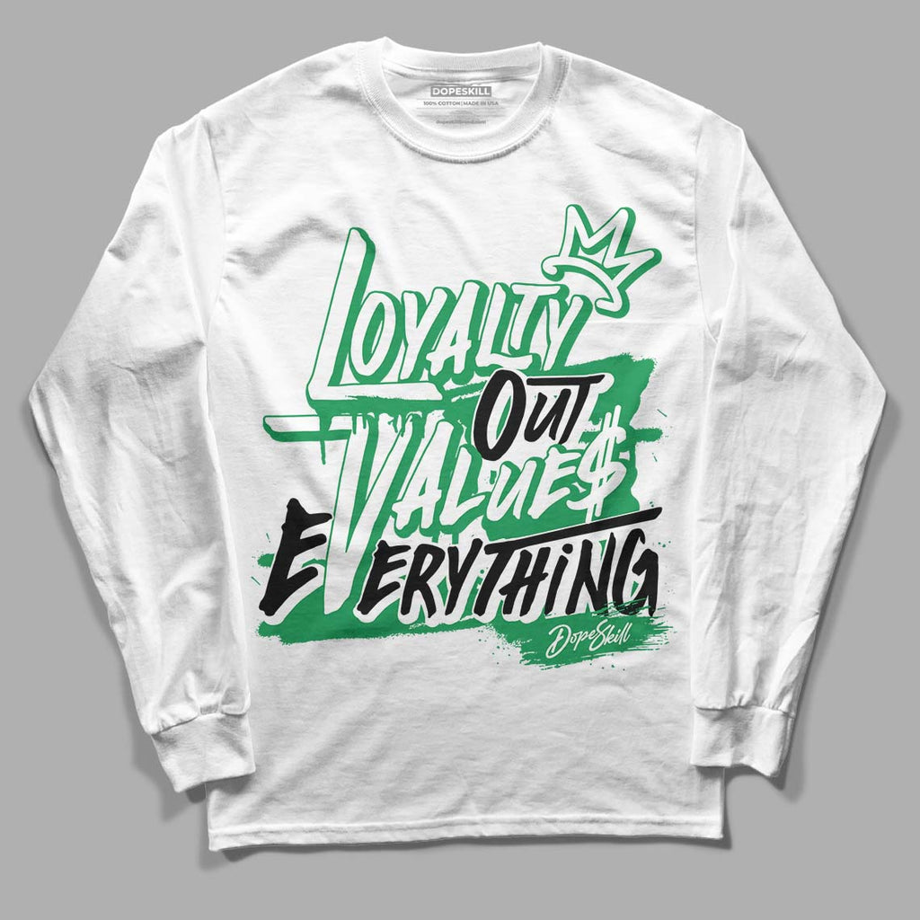 Jordan 6 Rings "Lucky Green" DopeSkill Long Sleeve T-Shirt LOVE Graphic Streetwear - White 