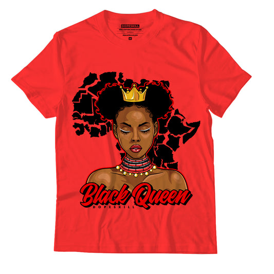 AJ 9 Chile Red DopeSkill Chile Red T-shirt Black Queen Graphic