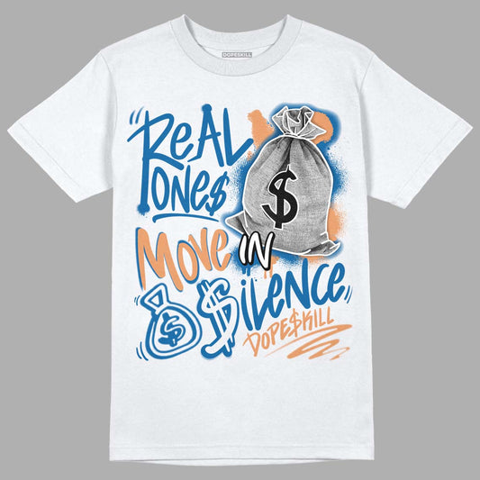Jordan 3 Retro Wizards DopeSkill T-Shirt Real Ones Move In Silence Graphic Streetwear - White