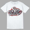 Fire Red 9s DopeSkill T-Shirt Rare Breed Type Graphic - White