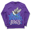 Jordan 13 Court Purple DopeSkill Purple Long Sleeve T-Shirt Juneteenth 1865 Graphic Streetwear