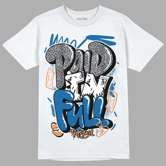 Jordan 3 Retro Wizards DopeSkill T-Shirt New Paid In Full Graphic Streetwear - White